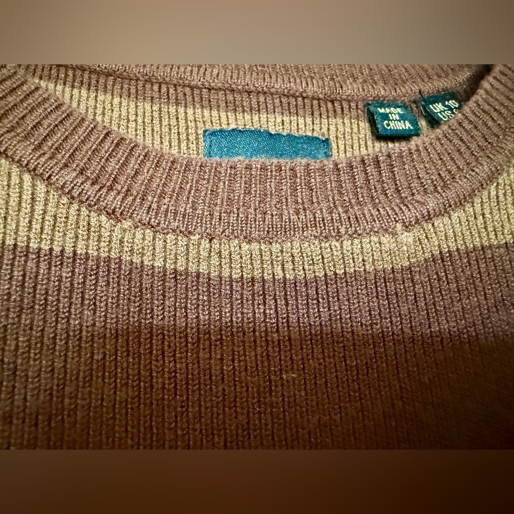 Superdry cropped striped fine knit sleeveless sweater US size 6 - Picture 11 of 11